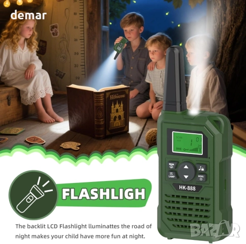 Детски уоки-токита, комплект от 3 броя, 8 канала с VOX функция, 3-12 г, снимка 6 - Образователни игри - 52720551