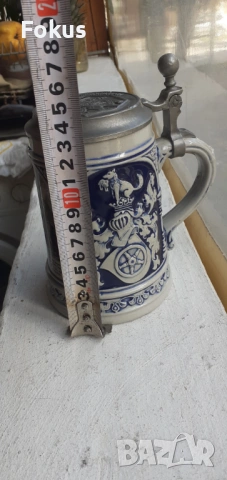 Колекционерска немска халба за бира с капак маркирана, снимка 7 - Антикварни и старинни предмети - 53335991