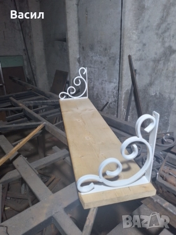 Конзоли , рафтодържачи стойки и ъгли за рафтове и етажерки от ковано желязо, снимка 9 - Други стоки за дома - 52475327