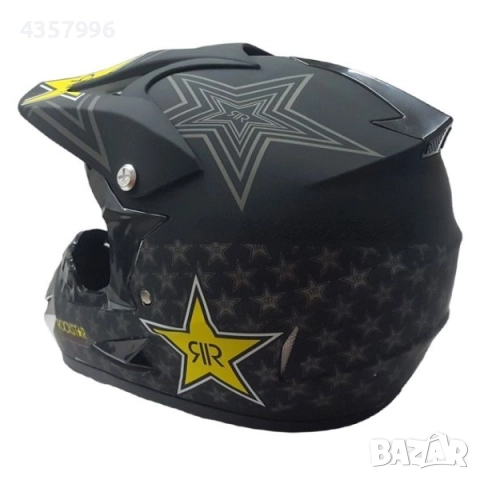 Каска за мотор - Кросова, S и M размер, Чернa, снимка 3 - Аксесоари и консумативи - 52045221