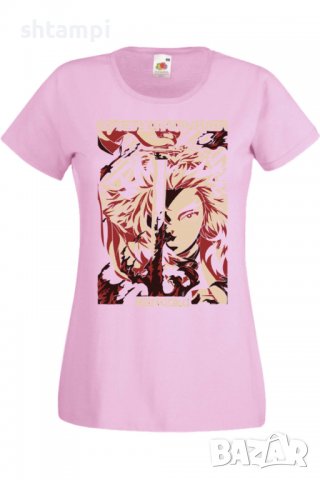 Дамска тениска Demon Slayer Kyojuro Rengoku 01,Анимация,игра,Празник,Повод., снимка 6 - Тениски - 38058056