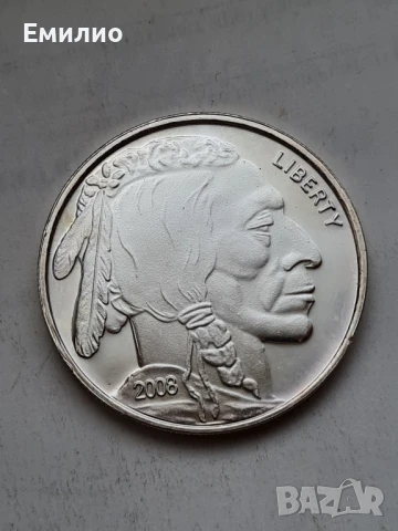 USA. ЕДНА УНЦИЯ ЧИСТО СРЕБРО 0.999 ОТ 2008 год. 