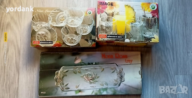 Комплект стъклени сервизи 13 части