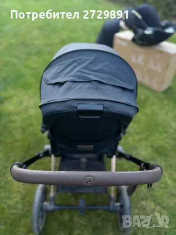 Cybex priam Gold Rose пълен комплект зимен, летен кош и база за кола, снимка 2 - Детски колички - 47729582