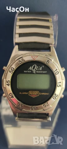 Рядък японски електронен хронограф AQUA, снимка 3 - Мъжки - 50818053