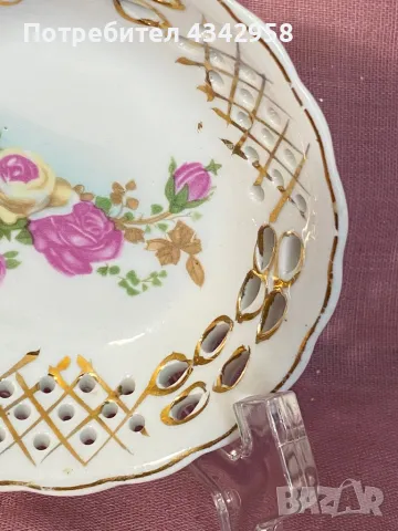 Vintage. Малка порцеланова чинийка., снимка 4 - Колекции - 49677387