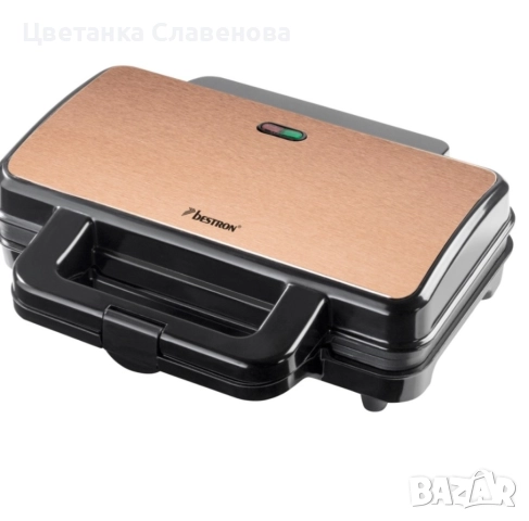 Тостер за сандвичи Bestron ASM90XLCO Copper Collection 900W, снимка 7 - Тостери - 52444163