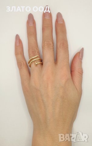 Златни пръстени Пирон  585-14K, снимка 11 - Пръстени - 31553173