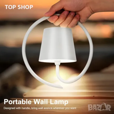 2 бр. Водоустойчиви стенни аплици Faithorse IP54, LED безжични, снимка 8 - Лед осветление - 49866377