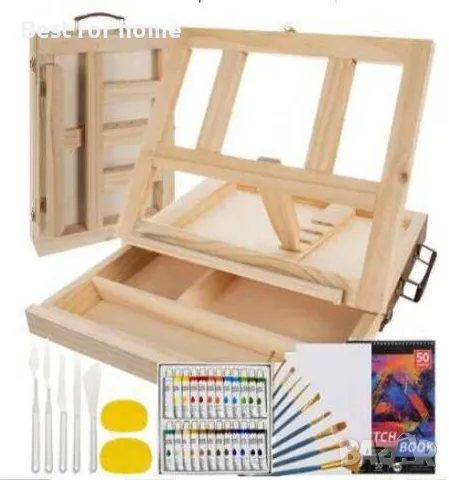 Статив с вградени чекмеджета  под формата на дървен куфар , снимка 3 - Други - 50006166