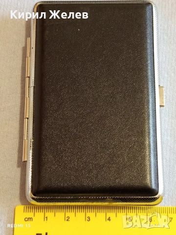 Стара кожена дамска табакера елегантен дизайн 48949, снимка 6 - Други ценни предмети - 52263773