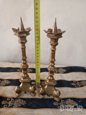 Комплект барокови свещници, снимка 2 - Други ценни предмети - 52440638