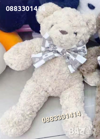Плюшено мече с панделка 28см, снимка 3 - Плюшени играчки - 44900766