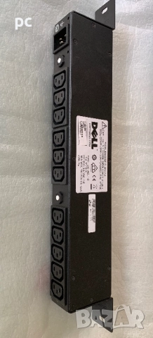 Дистрибутор на захранване 1U за сървърно / PDU Dell 12 гнезда със защита, снимка 2 - UPS захранвания - 51624866