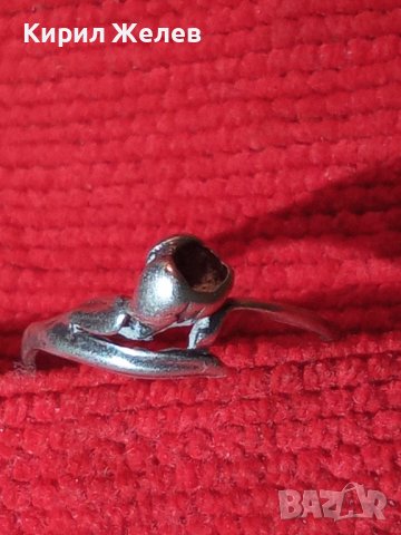 СТАРИНЕН СРЕБЪРЕН АРТ ДЕКО ПРЪСТЕН РЪЧНА РАБОТА СРЕБРО 20517, снимка 10 - Антикварни и старинни предмети - 32991940