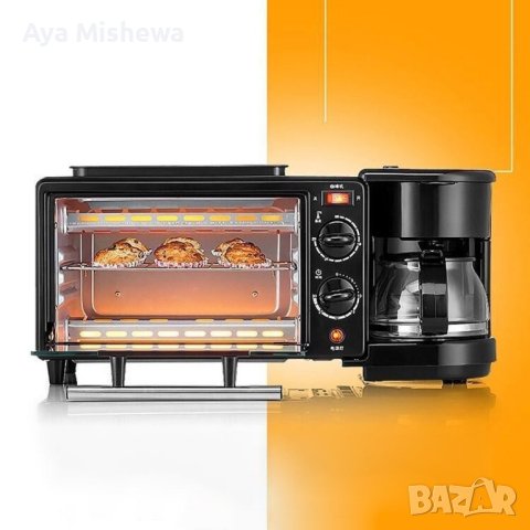 Многофункционална печка, тостер фурна и кафе машина 3в1 ЦЕНА-29.00€, снимка 10 - Печки, фурни - 43563226