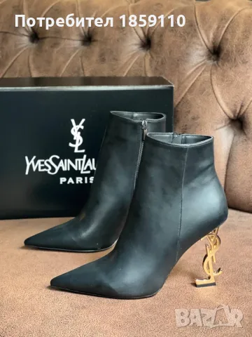 Дамски Кожени Боти 36-41🔥YVES SAINT LAURENT , снимка 1 - Дамски боти - 47359372