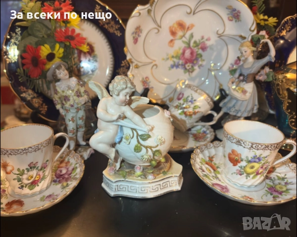 Sitzendorf Germany  Circa 1904 - “Вазата с херувима” Код P1724, снимка 13 - Декорация за дома - 52970041