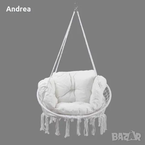 Висяща въжена люлка хамак за дом и градина, снимка 3 - Градински мебели, декорация  - 49622241
