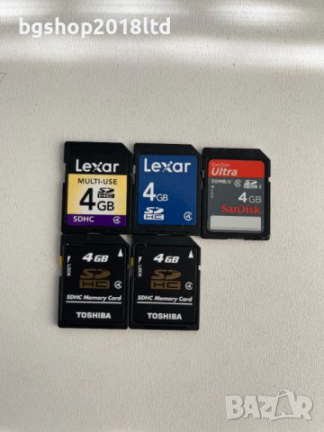 Mini SD 4GB - SanDisk,Lexar,Toshiba, снимка 1 - Аксесоари - 43164783