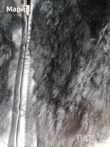 черно яке от естествено зайче, снимка 4 - Якета - 12703015
