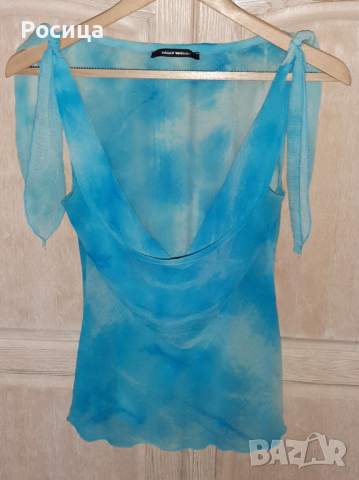 Дамски блузки M/L: синьо-зелена и светло синя, снимка 3 - Други - 41838836