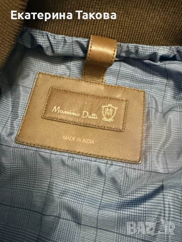 Мъжко кожено яке  Massimo Dutti – чисто ново, снимка 4 - Якета - 53302457