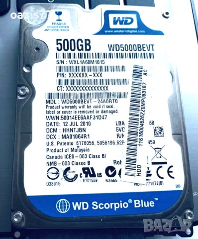 Твърд диск HDD 1000gb; 750gb; 500gb, с инсталиран WIN 10 и Офис 2016   Здраве  100%, снимка 3 - Твърди дискове - 43048325