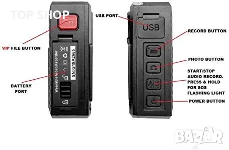 Нова Z5 Body 40MP камера с IR нощно виждане колан за гърди 64GB карта, снимка 3 - Камери - 49251702