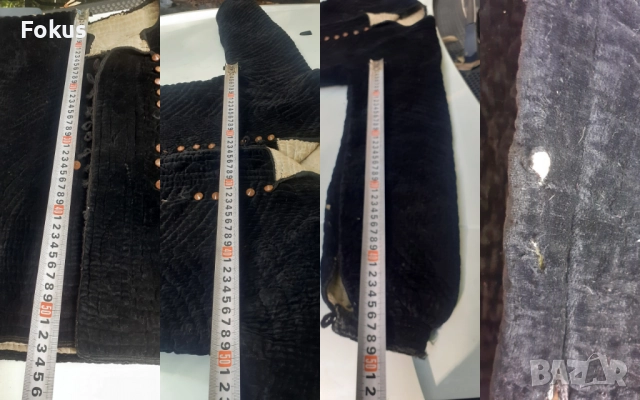 Стара възрожденска връхна дреха антерия носия - черно кадифе, снимка 5 - Антикварни и старинни предмети - 51596722