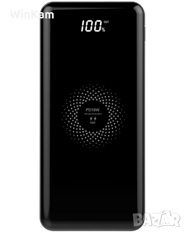 Външна Безжична батерия - Xmart - Power Charger, Wireless, 10 000 mAh, черна, снимка 6 - Оригинални батерии - 52739808