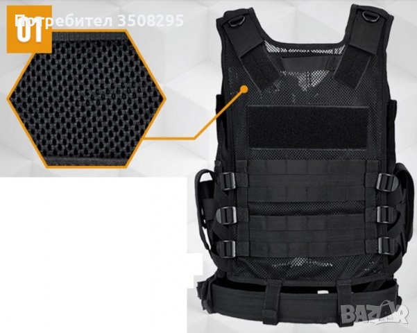 Висококачествена модулна тактическа полицейска (военна) жилетка, снимка 4 - Екипировка - 28447448