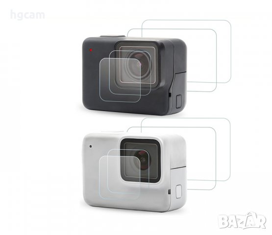 Стъклени протектори за GoPro Hero 7 White/Silver, За екрана и обектива, снимка 1 - Чанти, стативи, аксесоари - 27762801
