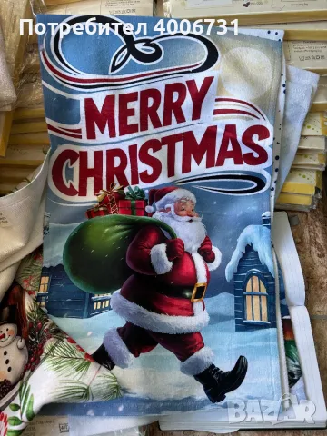 Коледна кърпа, снимка 4 - Хавлиени кърпи - 48037488