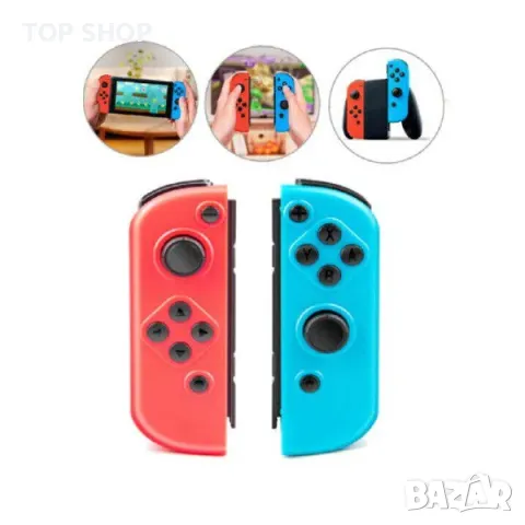 Nintendo Switch Joy-Con (комплект контролери) синьо/червено, снимка 4 - Аксесоари - 48804786