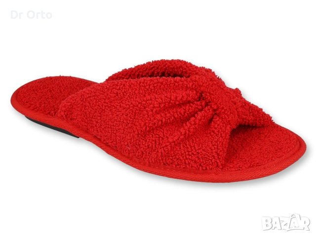 Италиански хавлиени чехли с отворени пръсти Inblu, Червени, снимка 1 - Пантофи - 43579511
