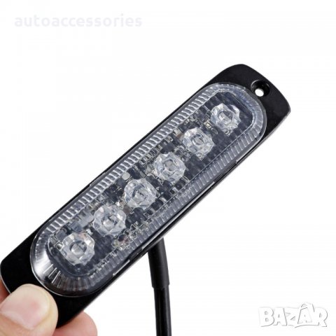 3000051157 Блиц 6-LED аварийни мигащи странични светлини за мотоциклет,бус,камион 06L2, снимка 3 - Аксесоари и консумативи - 27706056