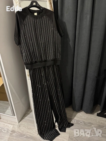 Черен сатениран комплект , снимка 3 - Комплекти - 53459024