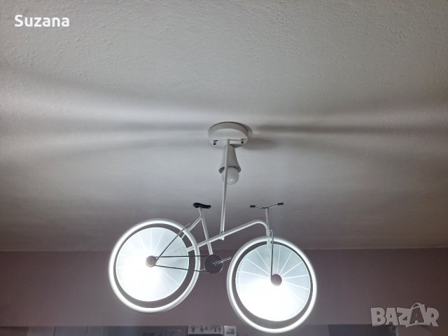 Висяща лампа колело , снимка 3 - Лампи за таван - 44080401