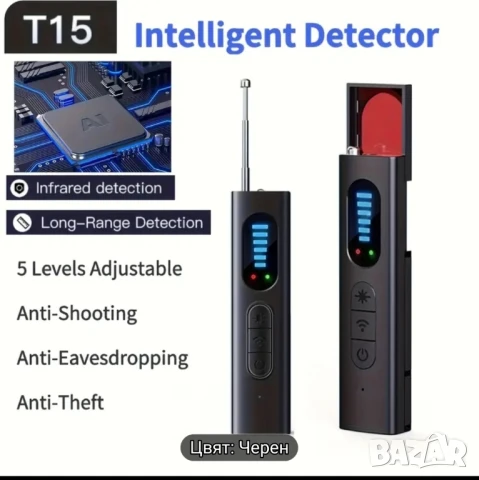 детектор за подслушватели камери проследяващи устройства 