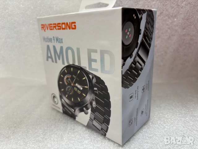 НОВ! Смарт часовник Riversong – Motive 9 Max, 1.43'', Space Grey, снимка 17 - Смарт часовници - 53110730