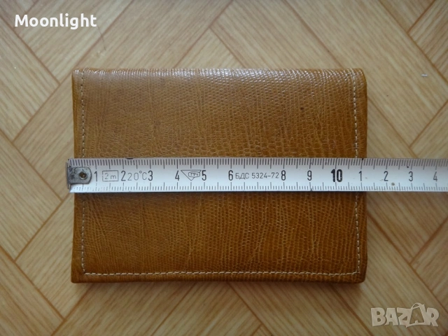 Нов кожен портфейл от едно време, естествена кожа портмоне, соц, ретро, винтидж, старинен, снимка 8 - Портфейли, портмонета - 53134800