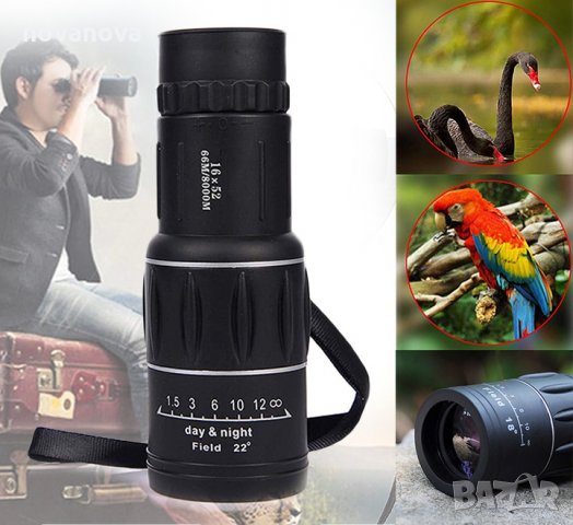 Мощен монокъл , бинокъл  Bushnell 16х52