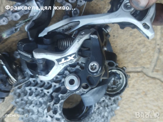9 скорости система за велосипед колело Shimano deore xt свалена от 26 цола , снимка 3 - Части за велосипеди - 51343075
