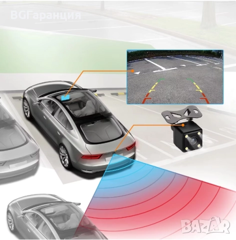 Водоустойчива Задна Камера за Кола с LED Осветление, снимка 5 - Други - 52257475