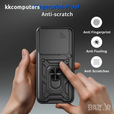 Honor 400 Удароустойчив PC + TPU Калъф с Поставка и Плъзгащ Капак за Камера и Протектор, снимка 7 - Калъфи, кейсове - 50467601