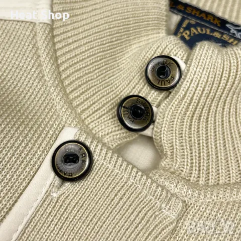 Мъжко плетено яке Paul & Shark Detachable Sleeves Wool Knitted Jacket, снимка 4 - Якета - 49388176