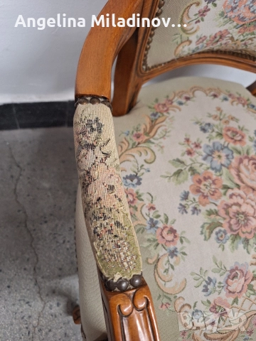 Винтидж кресло Луи XV Ромео и Жулиета , снимка 5 - Дивани и мека мебел - 52926273