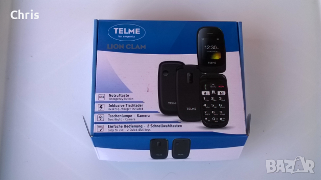 Мобилен телефон за възрастни TELME LION CLAM , снимка 7 - Телефони с две сим карти - 36458278