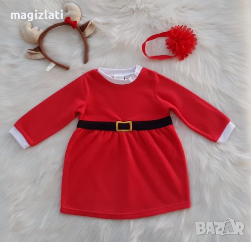 Детска Коледна рокля H&M 9-12 , снимка 12 - Бебешки рокли - 42950882